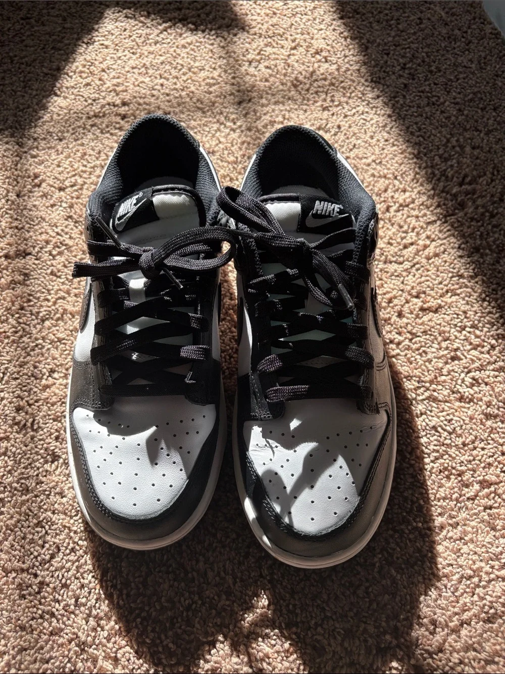 Nike Black and White Low-Top Sneakers. Worn once